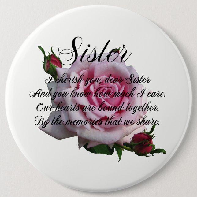 SISTER-QUOTE 6 INCH ROUND BUTTON (Front)