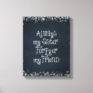 Sister Quote Canvas Print