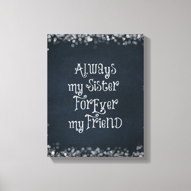 Sister Quote Canvas Print (Front)
