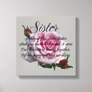 SISTER QUOTE CANVAS PRINT