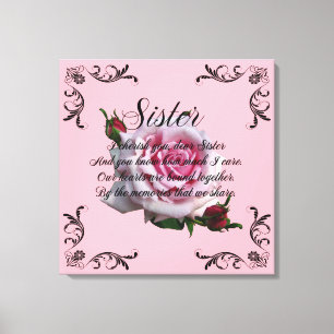 SISTER QUOTE CANVAS PRINT