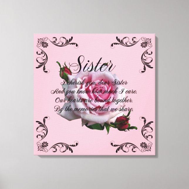 SISTER QUOTE CANVAS PRINT (Front)