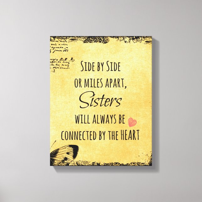Sister Quote Canvas Print (Front)