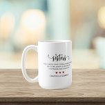 Sister Quote Custom Name Personalized Coffee Mug<br><div class="desc">Celebrate the bond of sisters with this cute sister definition coffee mug.  Click the edit button to personalize this design with your own message and names.  This mug makes a great gift for christmas,  birthdays or any other special occasion throughout the year.</div>