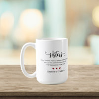 Sister Quote Custom Name Personalized Coffee Mug