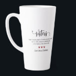Sister Quote Forever Friend Custom Latte Mug<br><div class="desc">Celebrate the bond of sisterhood with this cute sister quote latte mug.  Click the edit button to personalize this design with your own message and names.  This mug makes a great gift for christmas,  birthdays or any other special occasion throughout the year.</div>