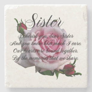 SISTER QUOTE STONE COASTER