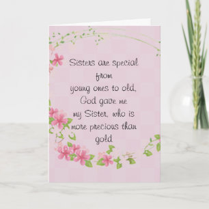 “Sister’s are Special” Note Card