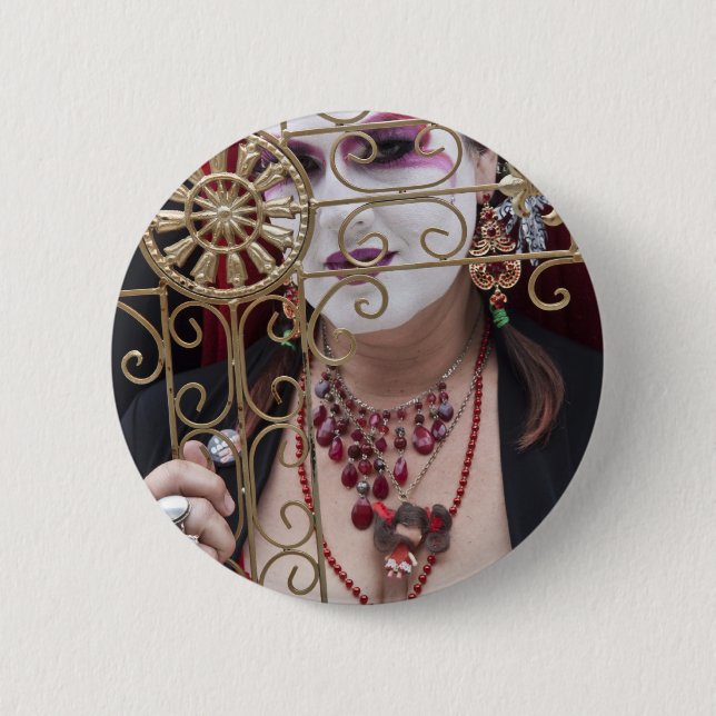 Sister Sara Femme Fatale 2 Inch Round Button (Front)