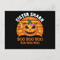 Sister Shark Boo Boo Boo Funny Halloween Gifts