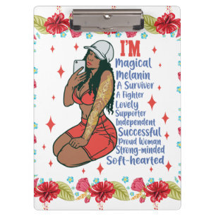 Sister Sistas Black Women Melanin Woman Sis Magic Clipboard