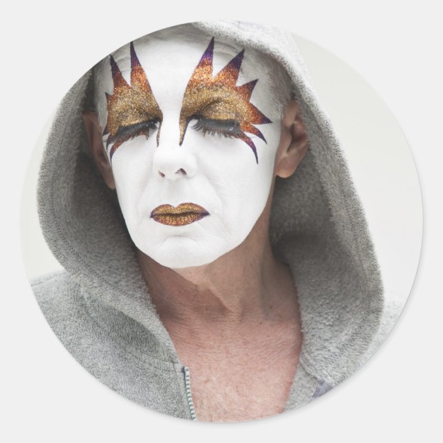 Sister Sparkle Plenty in hoodie Classic Round Sticker (Front)