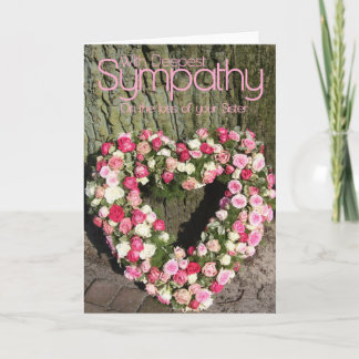 Sister Sympthy card with Roses