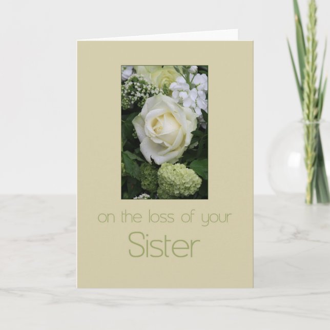 Sister Sympthy card with Roses (Front)