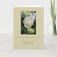 Sister Sympthy card with Roses