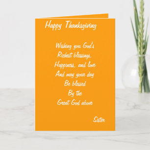 Sister thanksgiving cards