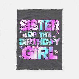 Sister The Birthday Girl Kp Family Birthday Party Fleece Blanket
