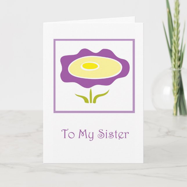 Sister, Thinking of You Card (Front)