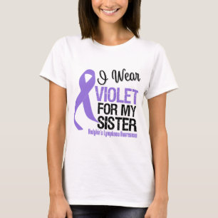 Sister Violet Ribbon Hodgkins Lymphoma T-Shirt