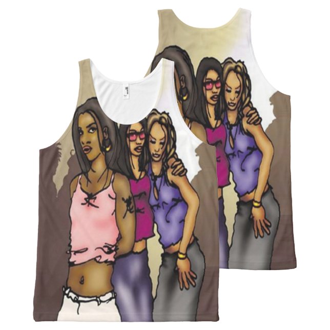 Sisterhood All-Over-Print Tank Top (Front and Back)