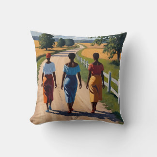 Sisterhood in Motion Throw Pillow