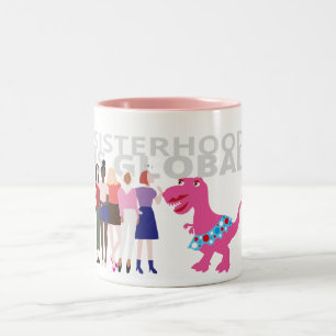 sisterhood is global, women's history month Two-Tone coffee mug