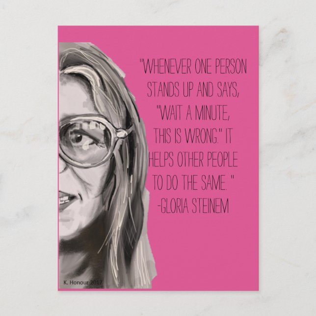 Sisterhood postcard- Gloria Postcard (Front)