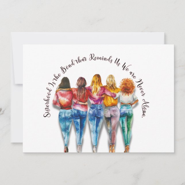 Sisterhood Themed  Invitation (Front)