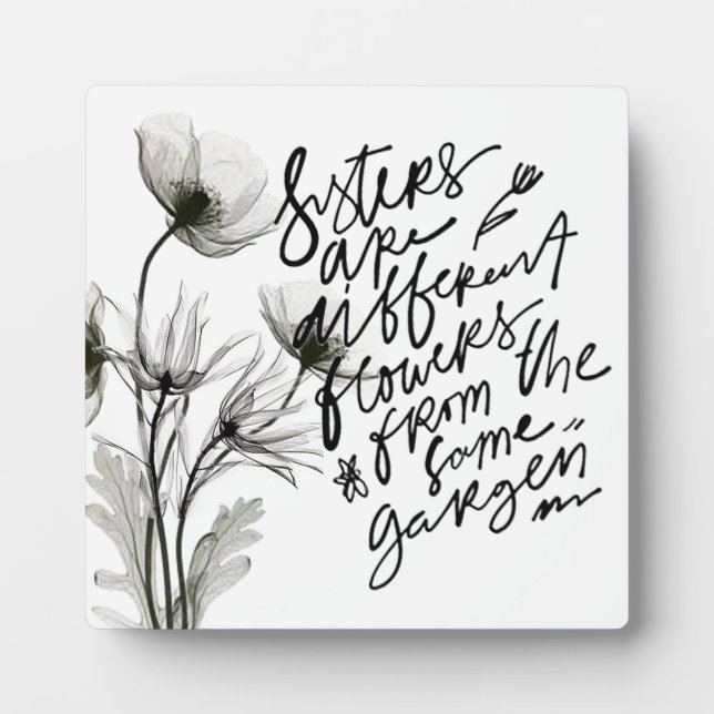 “Sisters” 5.25” x 5.25” Plaque with Easel (Front)