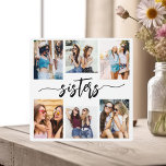Sisters 6 Photo Collage Keepsake Gift Plaque<br><div class="desc">Celebrate sisterhood with the Sisters 6 Photo Collage Keepsake Gift Plaque. This personalized plaque features a beautifully arranged collage of six cherished photos, capturing unforgettable moments together. Crafted from high-quality materials, it’s perfect for displaying on a desk, shelf, or wall. The heartfelt design adds a loving touch, making it an...</div>