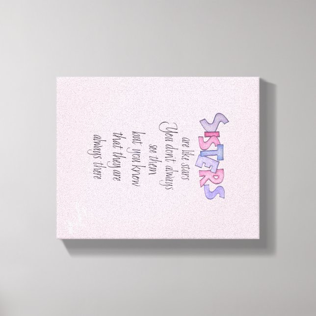 Sisters are like Stars Canvas (Front)