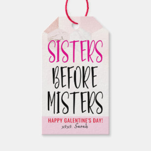 Sisters Before Misters Galentine's Day Gift Tags