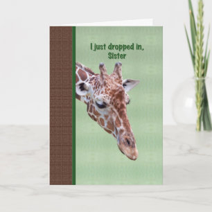Sister's Birthday Card with Giraffe