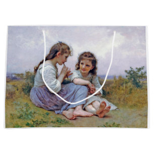 Sisters, Bouguereau Large Gift Bag