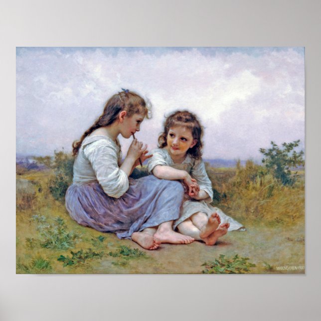 Sisters, Bouguereau Poster (Front)