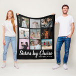 Sisters By Choice Photo Collage Best Friend Custom Fleece Blanket<br><div class="desc">Introducing the Sisters By Choice Photo Collage Best Friend Custom Fleece Blanket, a heartwarming and truly special tribute to the enduring bond of friendship. This remarkable fleece blanket is more than just a source of warmth; it's a cherished keepsake that celebrates the deep connection you share with your closest friend....</div>