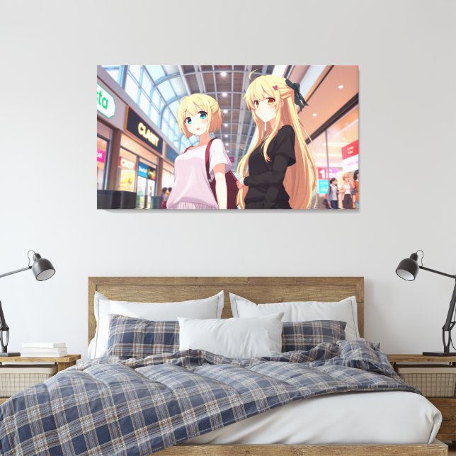 Sisters Canvas Print (Insitu(Bedroom))