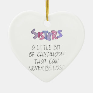 Sisters Ceramic Ornament