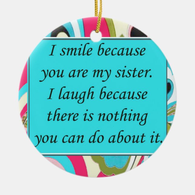 Sisters, Christmas Ornament (Front)