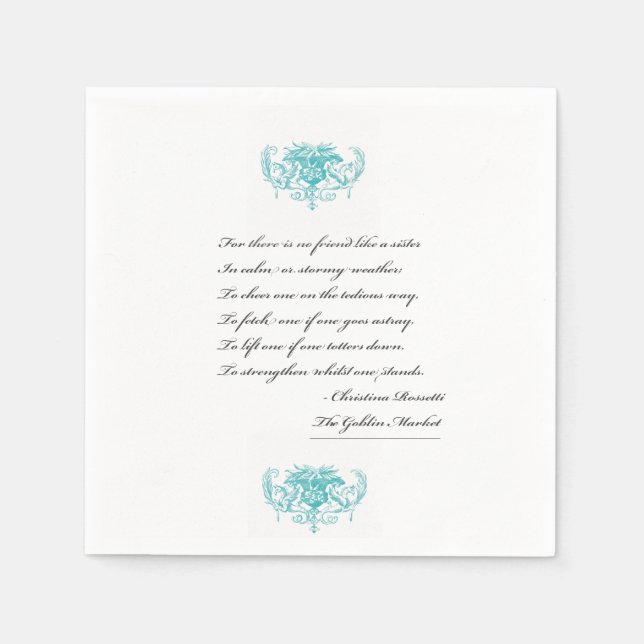 Sisters cocktail napkin (Front)