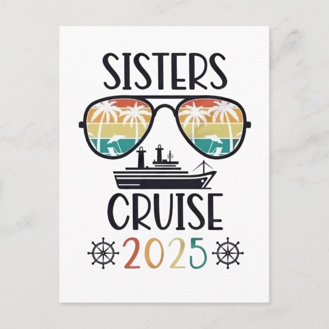 Sisters Cruise 2025 Family Matching Trip  Postcard (Front)