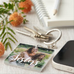 Sisters Customized Photo Collage Keychain<br><div class="desc">This modern sisters, photo collage double sided keyring is the perfect gift for your sister, featuring 4 of your favourite photographs, the text sisters in a fun script font, and then personalize with your names. Fantastic as a christmas, graduation, galatines, birthday or gift for any other special occassion, the font...</div>