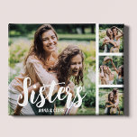 Sisters Customized Photo Collage Plaque<br><div class="desc">This modern sisters, photo collage plaque is the perfect gift for your sister, featuring 4 of your favourite photographs, the text sisters in a fun script font, and then personalize with your names. Fantastic as a christmas, graduation, galatines, birthday or gift for any other special occassion, the font style, size...</div>