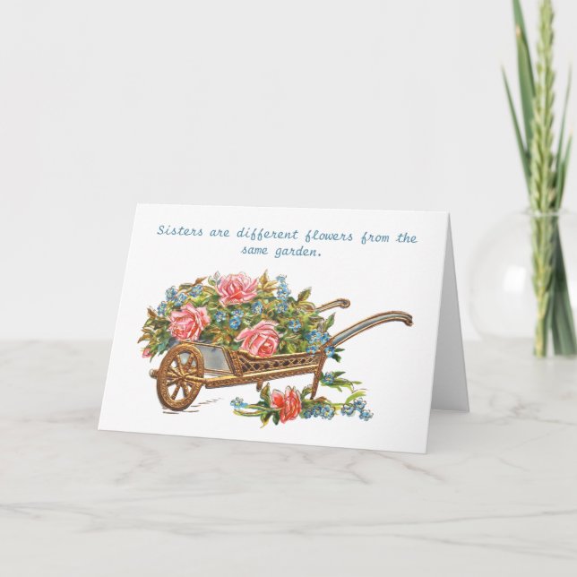 Sisters, Different Flowers from Same Garden Card (Front)