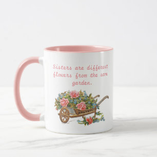Sisters, Different Flowers from Same Garden Mug