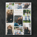 Sisters Forever Friends Photo Collage Custom Quote Faux Canvas Print<br><div class="desc">Chic customizable photo collage faux canvas art for your sister. Add 9 of your favourite sibling photos and order this unique custom gift for your sweet sister as a birthday gift of friendship. A sentimental personalized photograph wall art keepsake that reads Sisters are Forever Friends.</div>