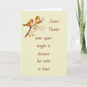 Sister's Forever Love Inspirational Quote Card
