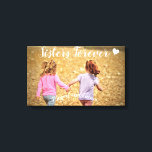 Sisters Forever Photo Template Wrapped Canvas Art<br><div class="desc">Upload your own photo to create that one-of-a-kind piece! Perfect gift for that special sister in your life. This design was created though digital art. It may be personalized in the area provided by changing the photo and/or text. Or it can be customized by choosing the click to customize further...</div>