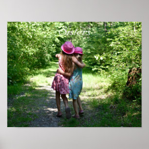 Sisters Friendship in the Rustic Spring Country Poster