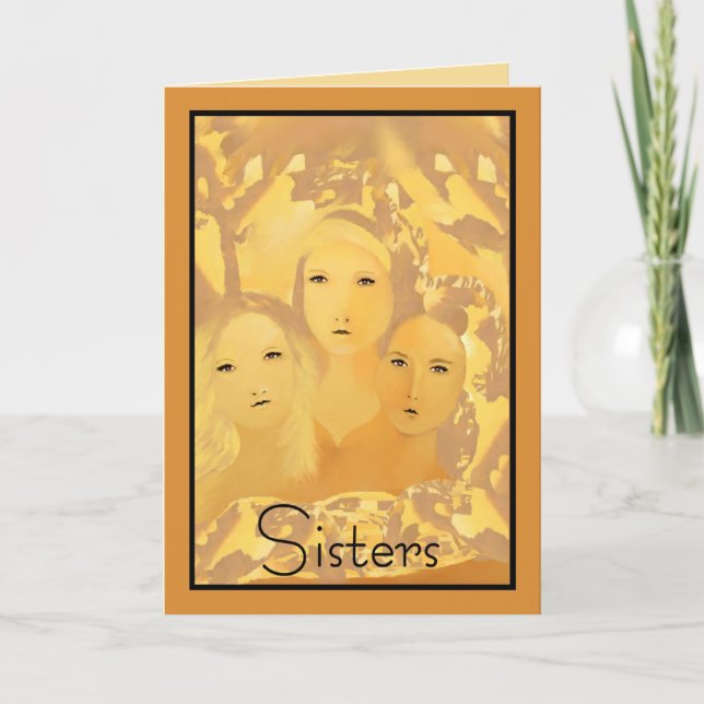 Sisters Greeting Card for Your Sister (Front)